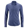 Chemise bleues manches longues pour homme jersey coton bio chanvre bleu