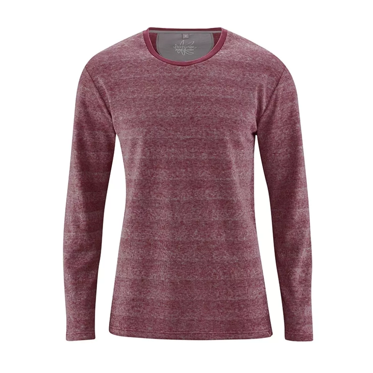 Tee-shirt manches longues chanvre et coton bio Quentin marron rouge chestnut