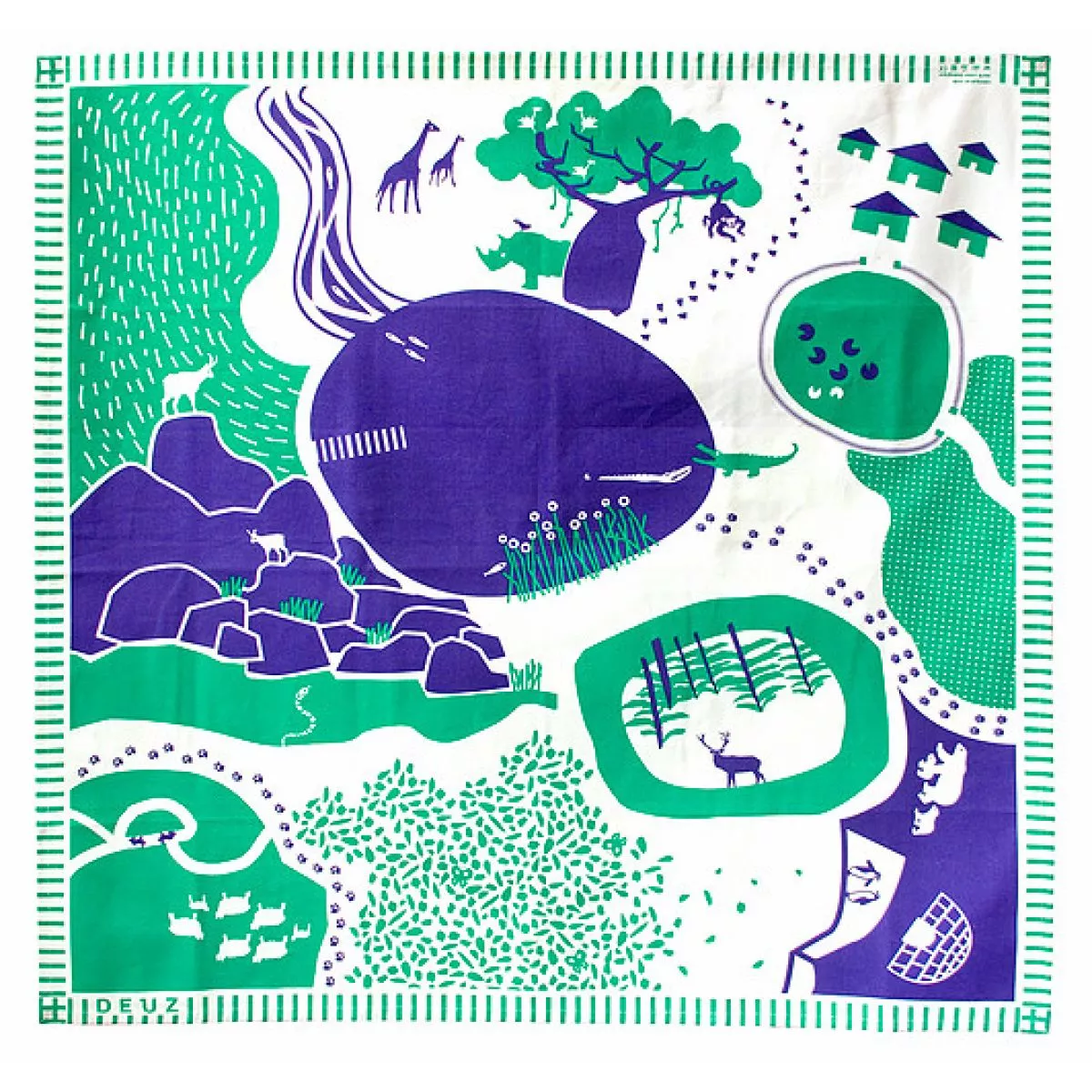 Tapis de jeux coton bio thème Animaux Tapis de jeux coton bio thème Animaux