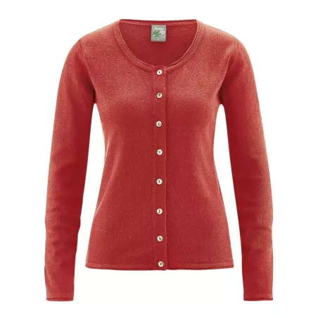 Cardigan coton bio, chanvre et coton bio recyclés Carina