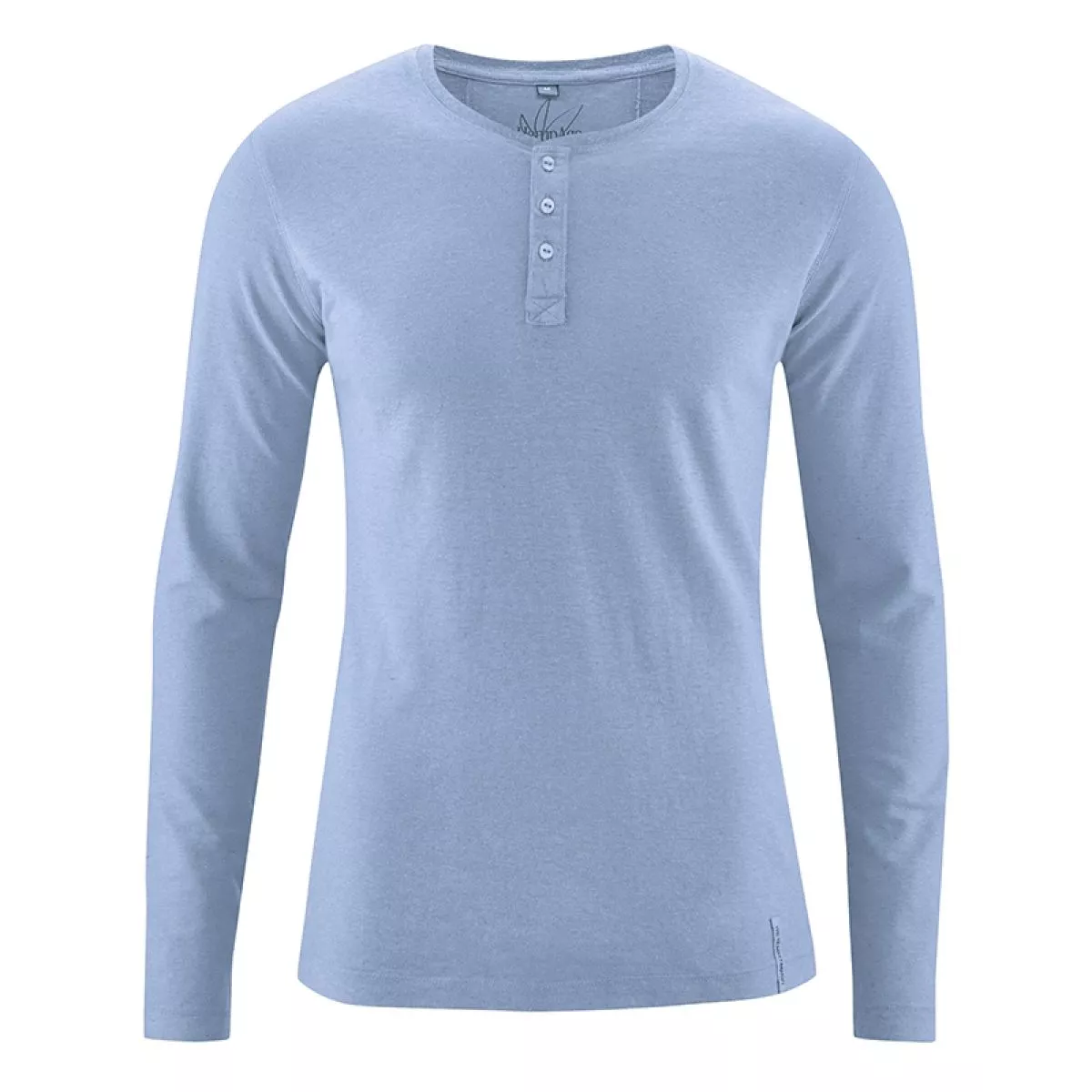 T-shirt Manches longues 45 %chanvre et 55% coton bio Daniel bleu clair rany