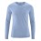 T-shirt Manches longues 45 %chanvre et 55% coton bio Daniel bleu clair rany