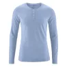 T-shirt Manches longues 45 %chanvre et 55% coton bio Daniel bleu clair rany