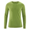 T-shirt Manches longues 45 % chanvre et 55% coton bio Daniel vert clair weed