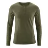 T-shirt Manches longues 45 %chanvre et 55% coton bio Daniel vert kaki wolf