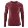 T-shirt Manches longues 45 %chanvre et 55% coton bio Daniel rouge marron chestnut