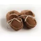 Petits chaussons fourrés marron pour bébé Petits chaussons fourrés marron pour bébé