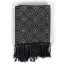 Cheche foulard gris noir 