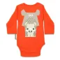 Body et bavoir coton bio rouge rhinocéros Body et bavoir coton bio rouge rhinocéros