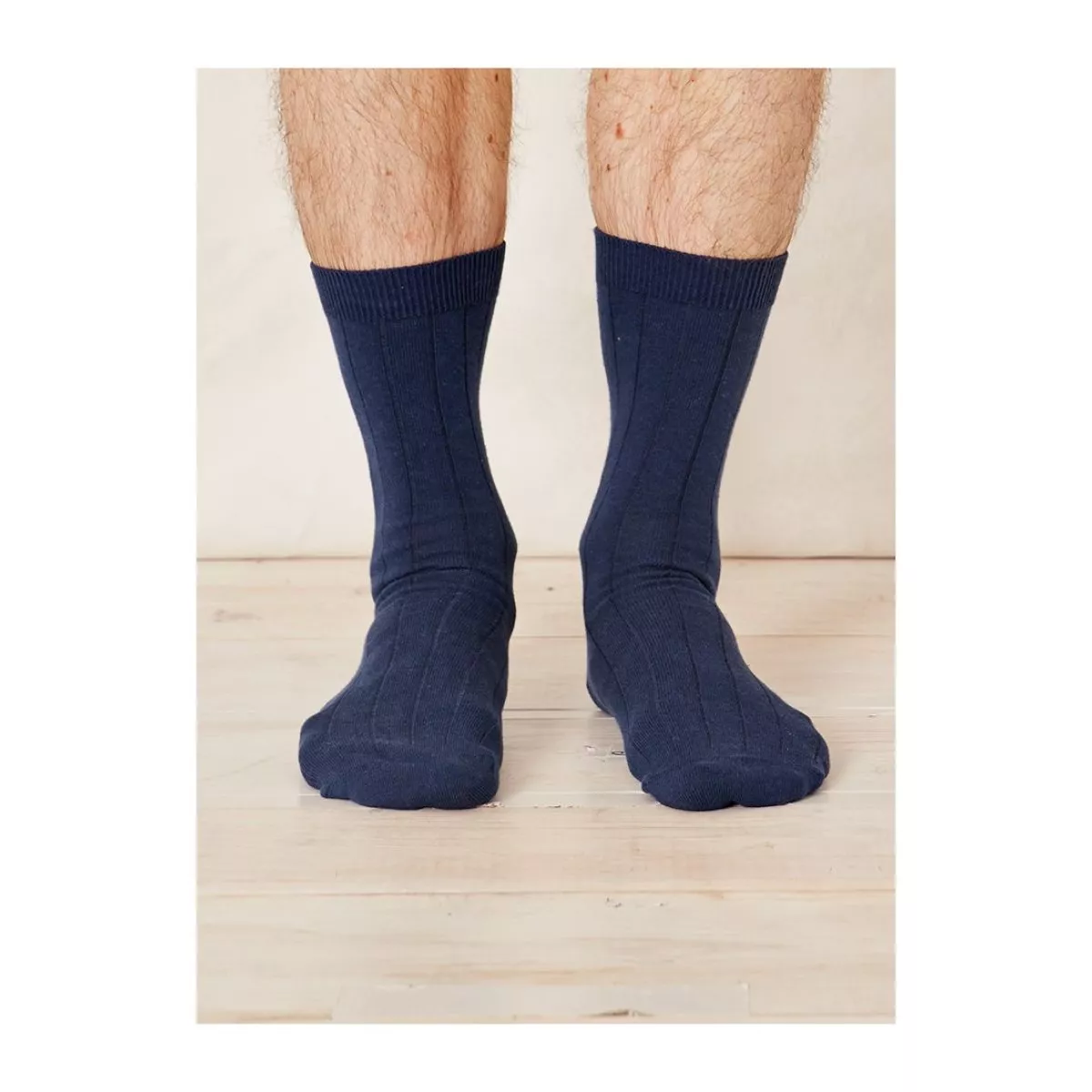 Chaussettes chanvre et coton bio bleues 
