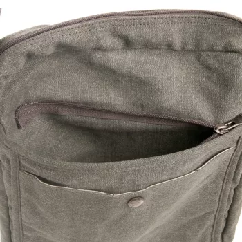 Grand sac bandoulière format A4, chanvre et coton bio
