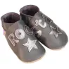 CHAUSSONS STARCHILD CUIR SOUPLE Rock star grey and metal