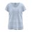 T-shirt manches courtes femme chanvre coton bio col V gris clair