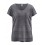 T-shirt manches courtes femme chanvre coton bio col V anthracite