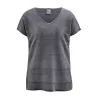 T-shirt manches courtes femme chanvre coton bio col V anthracite