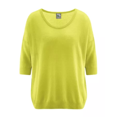 Pull léger et ample manches 3/4 chanvre et coton bio
