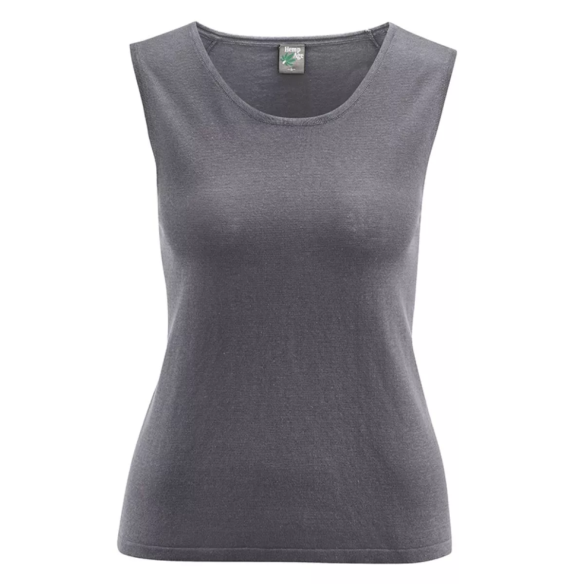 Tee-shirt débardeur sans manches coton bio chanvre anthracite