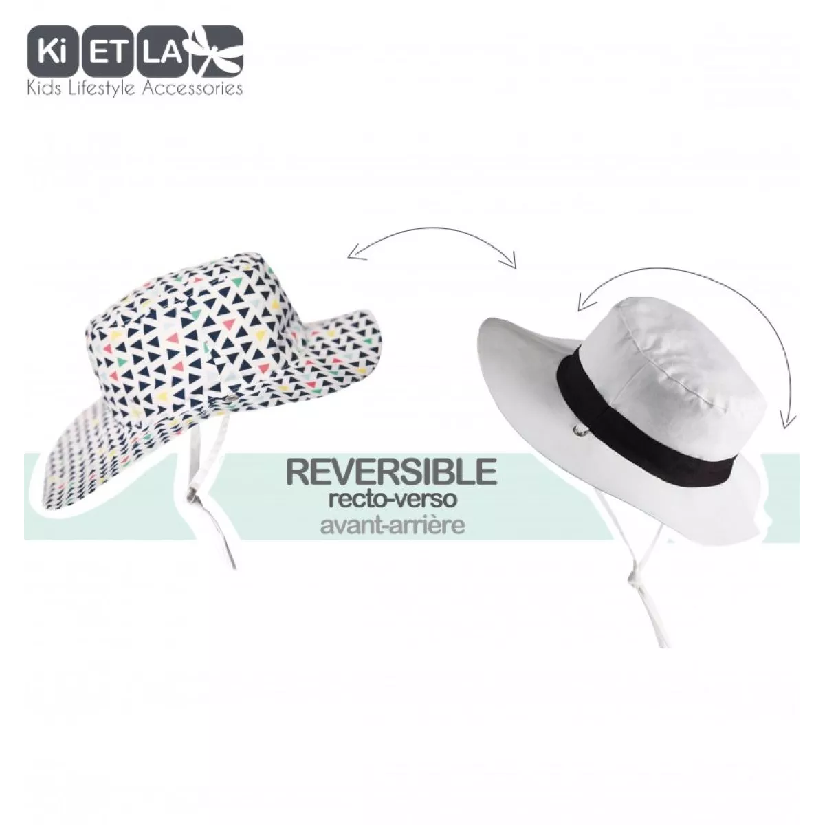 Chapeau blanc et imprimé Fun fair anti-UV