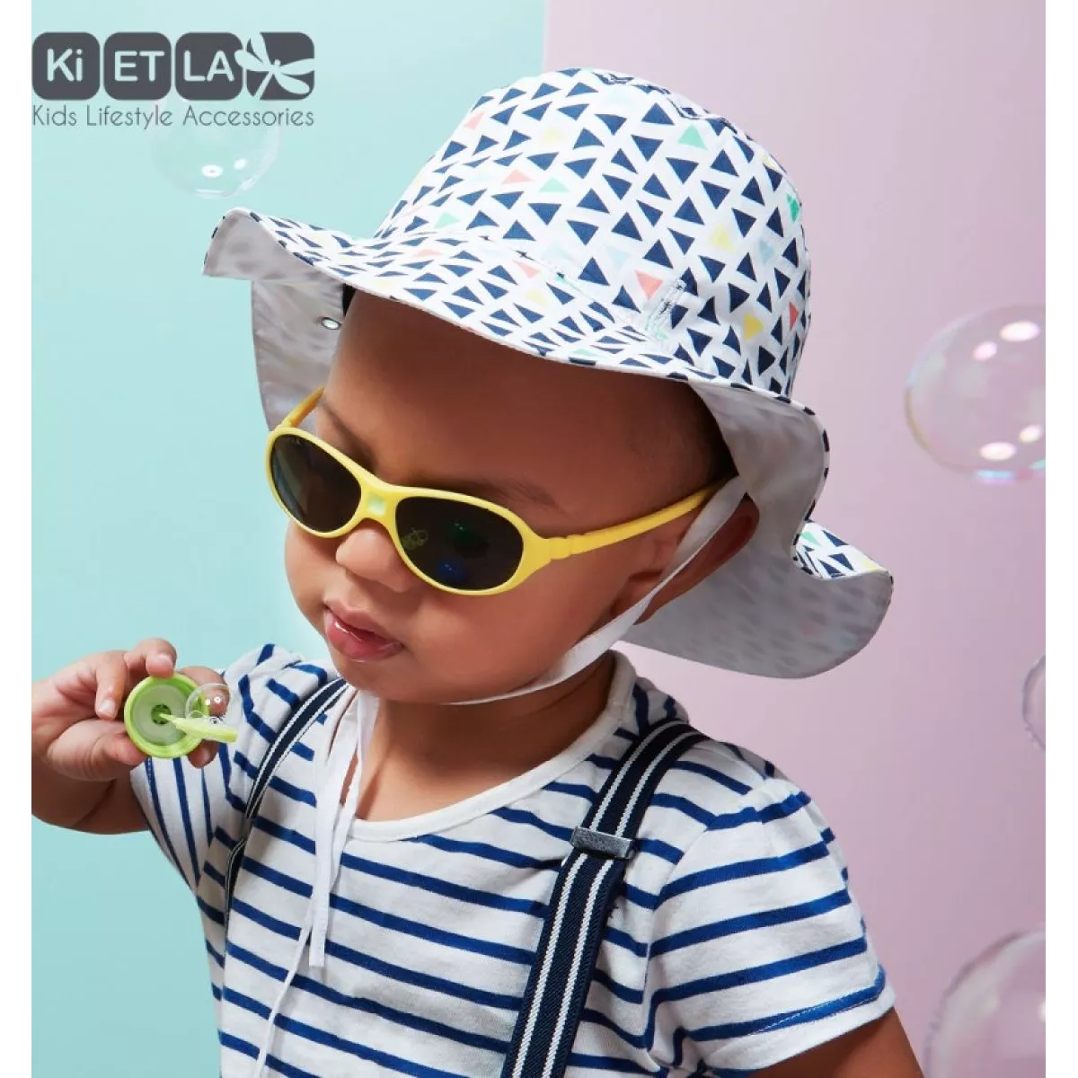 Chapeau blanc et imprimé Fun fair anti-UV