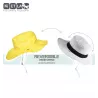 Chapeau jaune et imprimé Cubik sun anti-UV