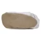 Chaussons cuir souple blanc I love