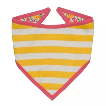 Bavoir bandana fleurs 