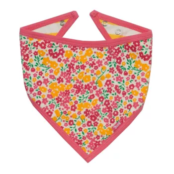 Bavoir bandana fleurs 