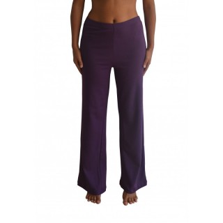 Pantalon coton bio violet