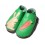Chaussons Starchild cuir souple Rabbit and carrot, green