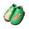 Chaussons Starchild cuir souple Rabbit and carrot, green