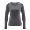 Textile écologique tee-shirt anthracite manches longues