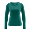 Textile écologique tee-shirt vert manches longues