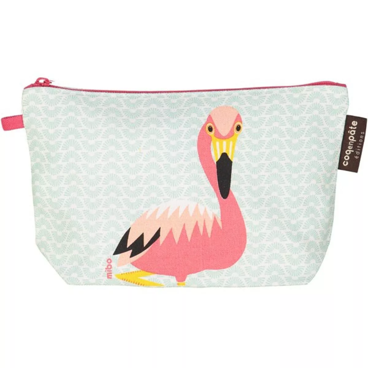 Trousse coton bio Flamand rose Trousse coton bio Flamand rose