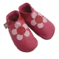 Chaussons cuir souple fushia Fleurs Poppy Chaussons cuir souple fushia Fleurs Poppy