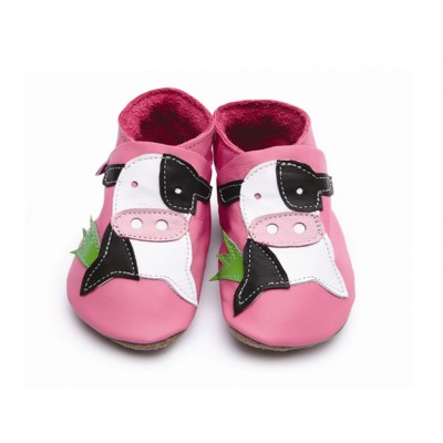 CHAUSSONS STARCHILD CUIR SOUPLE Cow pink