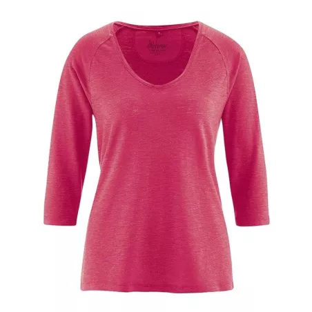 Haut raglan col v en chanvre coton bio
