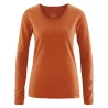 Haut femme coton bio et chanvre Lene orange fox