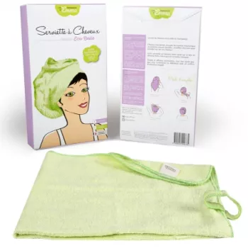 Serviette à cheveux en bambou Serviette à cheveux en bambou
