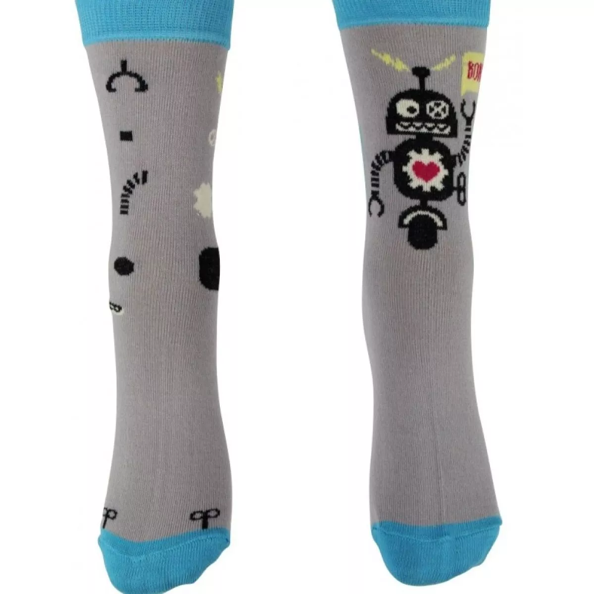 Chaussettes dépareillées robot