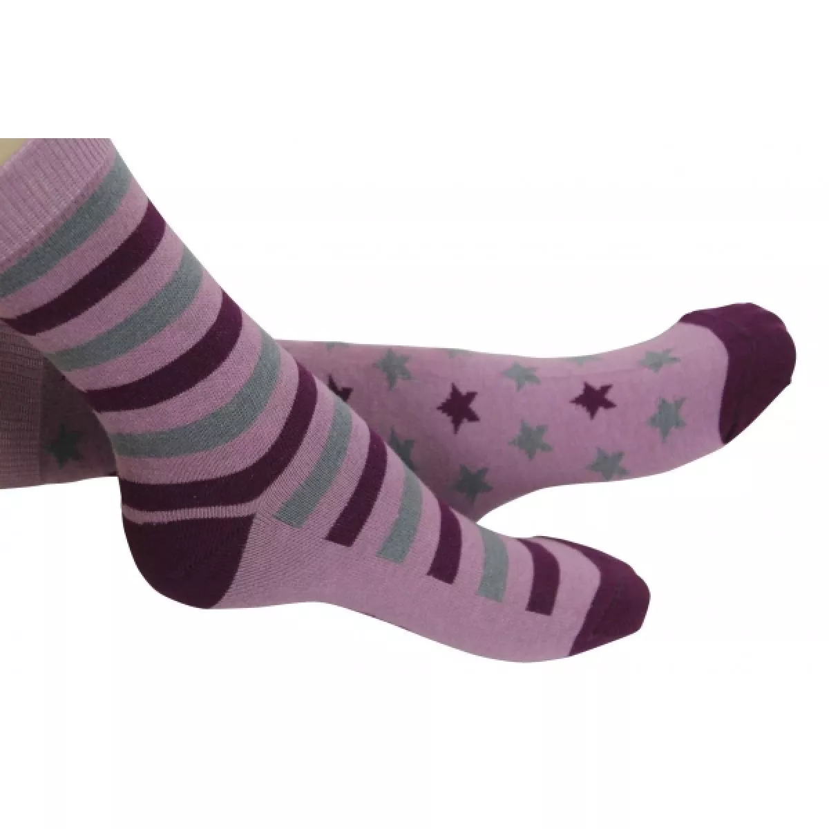 Chaussettes bébés Étoiles rose