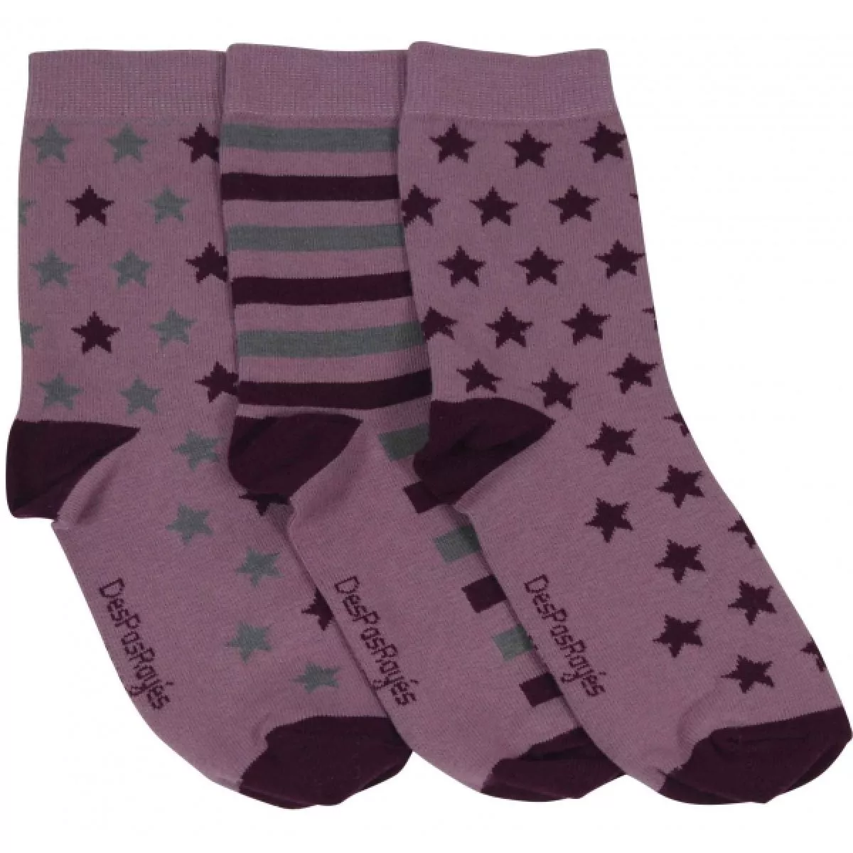 Lot de 3 chaussettes Chaussettes pour bébé Étoiles rose