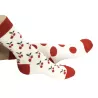 Chaussettes pour bébés blanches Cerises rose