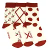 Lot de 3 chaussettes bébés blanches Cerises rose