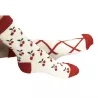 Chaussettes marque Desparayés bébés blanches Cerises rose