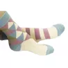 Lot de 3 chaussettes bébé triangles et rayures crême 