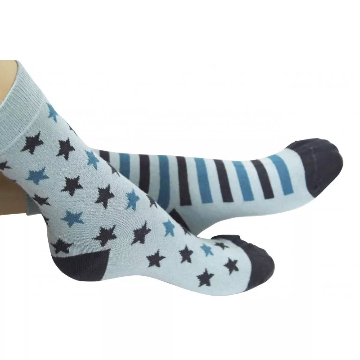 Chaussettes étoiles et rayures