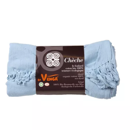 Cheche écharpe coton bio unis de nombreux coloris
