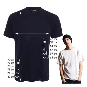 guide taille Tee shirt coton bio Herbe and warriors