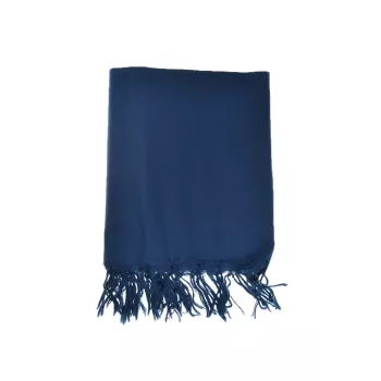 Cheche foulard bleu unie