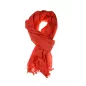 Grande echarpe unie femme corail orange